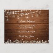 Gipskraut Rustikal wirst du mein Blumenmädchen sei Postkarte (Rückseite)