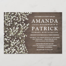 Gipskraut Rustikale Brauerei Hochzeit Einladungen