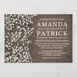 Gipskraut Rustikale Brauerei Hochzeit Einladungen