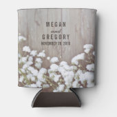 Gipskraut Rustikale Hochzeit Dosenkühler (Vorderseite)