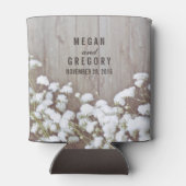 Gipskraut Rustikale Hochzeit Dosenkühler (Rückseite)