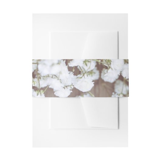 Gipskraut Rustikale Hochzeit Einladungsbanderole (Vorderseite Beispiel)