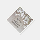 Gipskraut Rustikale Hochzeit Serviette (Ecke)