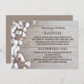 Gipskraut Rustikale Hochzeiten Details / Informati Begleitkarte (Vorne/Hinten)