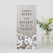 Gipskraut Rustikale Hochzeitsprogramme Programm (Stehend Vorderseite)