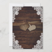 Gipskraut Rustikale Holzleuchten Laternenhochzeit Einladung (Rückseite)