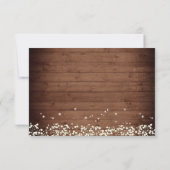 Gipskraut Rustikale RSVP-Karte mit Wahlmöglichkeit RSVP Karte (Rückseite)