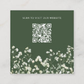 Gipskraut Sage Green Wedding Details QR Code Begleitkarte (Rückseite)