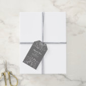 Gipskraut Silver and Gray Wedding Geschenkanhänger (Mit Garn)
