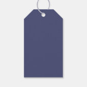 Gipskraut Silver and Navy Wedding Geschenkanhänger (Rückseite)