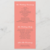 Gipskraut Silver Coral Hochzeitsprogramme Programm (Rückseite)