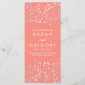 Gipskraut Silver Coral Hochzeitsprogramme Programm (Vorderseite)