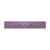 Gipskraut Silver und Amethyst Wedding Einladungsbanderole (Flach)