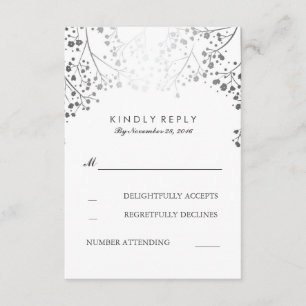 Gipskraut Silver Wedding RSVP Cards