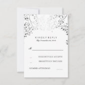 Gipskraut Silver Wedding RSVP Cards (Vorderseite)