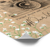 Gipskraut Social Media Share Foto Add Hashtag Poster (Ecke)