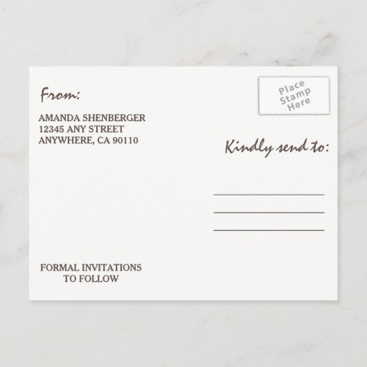 Gipskraut Stall Holz speichern Datum Karten (Rückseite)