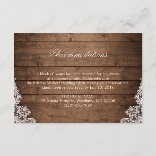 Gipskraut String Light Empfang Unterkunft Begleitkarte (Rückseite)