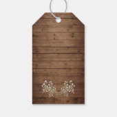 Gipskraut String Lights Rustikal Vielen Dank Geschenkanhänger (Rückseite)