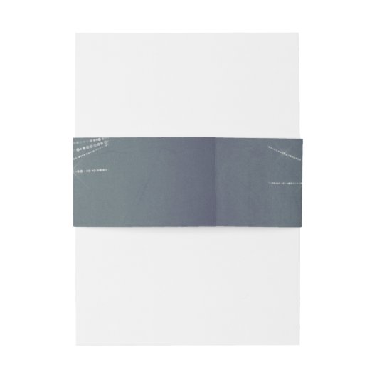 Gipskraut-Tafel BG & String Lights Blues Einladungsbanderole (Rückseitenbeispiel)