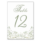 Gipskraut Tischnummer (Vorderseite)