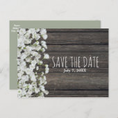 Gipskraut über Rustikale Holzlandschaften Ankündigungspostkarte (Vorne/Hinten)