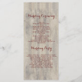 Gipskraut und Burgund Blume Rustikale Programme (Rückseite)