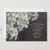 Gipskraut und dunkles Holz Rustikales Brautparty Einladung (Vorderseite)