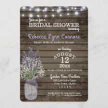 Gipskraut und Lavendel Rustikales Brautparty