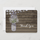 Gipskraut und Lavender Jar Vielen Dank Mitteilungskarte (Rückseite)