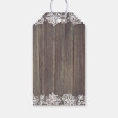 Gipskraut und Rosa Blume Rustikale Hochzeit Geschenkanhänger (Rückseite)