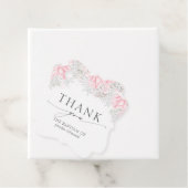 Gipskraut und rosa Blume Taufe Dank Geschenkanhänger (Beispiel)