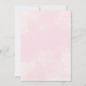 Gipskraut und Rosa Rosen Rustikale Babydusche Einladung (Rückseite)