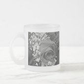 Gipskraut und Rose - grau Mattglastasse (Links)