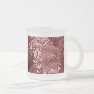 Gipskraut und Rose - Kirsche Mattglastasse