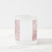 Gipskraut und Rose - Rosa Mattglastasse (Mittel)