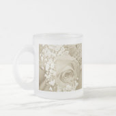Gipskraut und Rose - Taupe Mattglastasse (Links)