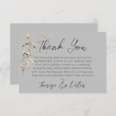 Gipskraut Vielen Dank für Ihre Hochzeitkarte (Vorne/Hinten)