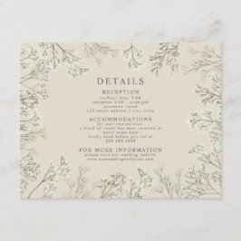 Gipskraut von White Wedding Details Begleitkarte