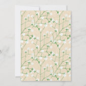 Gipskraut Watercolor Floral Boho Brautparty Einladung (Rückseite)