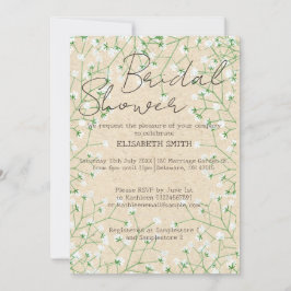 Gipskraut Watercolor Floral Boho Brautparty Einladung