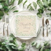 Gipskraut Watercolor Rustic Boho Chic Wedding Serviette