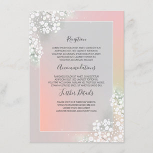 Gipskraut Wedding Details Information Guest Begleitkarte