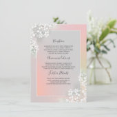 Gipskraut Wedding Details Information Guest Begleitkarte (Stehend Vorderseite)