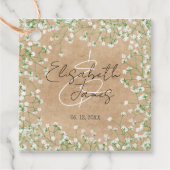 Gipskraut White Blume Rustic Boho Wedding Geschenkanhänger (Vorderseite)