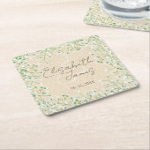 Gipskraut White Blume Rustic Boho Wedding Rechteckiger Pappuntersetzer (angewinkelt)