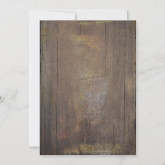 Gipskraut Wine Barrel Rustic Lantern Wedding Einladung (Rückseite)