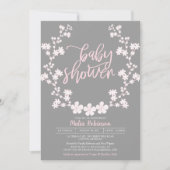 Gipskrautwreath-Blumenbaby-Dusche Einladung (Vorderseite)