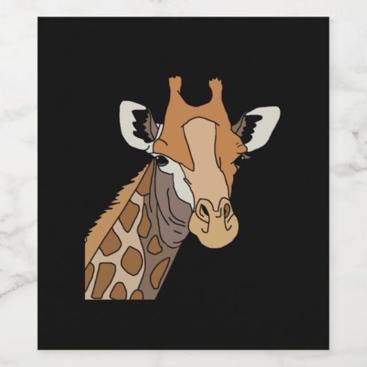 gir7animal giraffe weinetikett (Einzelnes Label)