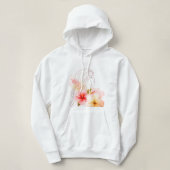 Gir close her eyes whithe red flower hoodie (Design vorne)